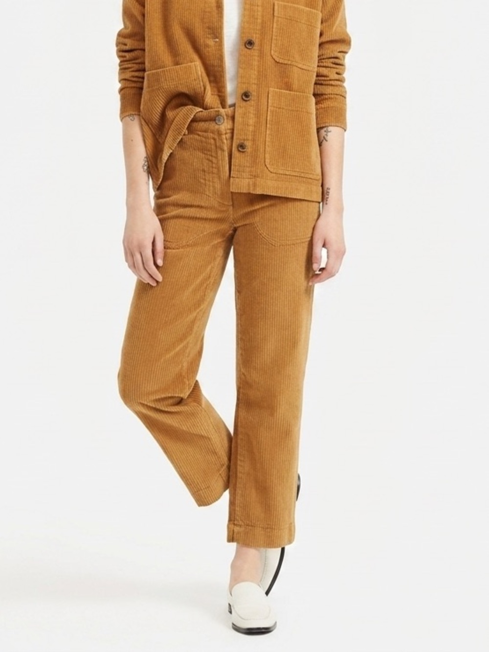 Everlane Corduroy Straight Pant Wide Wale Preppy Granola Hippie Size 2